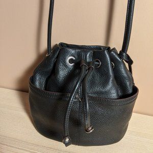Tignanello Genuine Leather Drawstring Bucket Bag